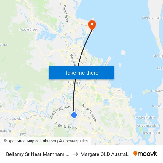 Bellamy St Near Marnham St to Margate QLD Australia map
