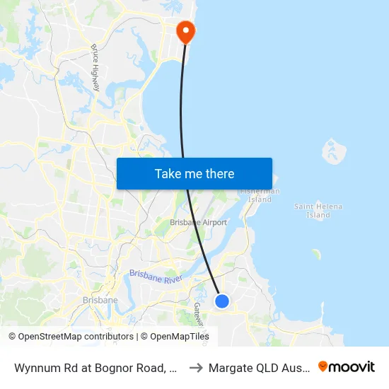 Wynnum Rd at Bognor Road, Stop 45 to Margate QLD Australia map