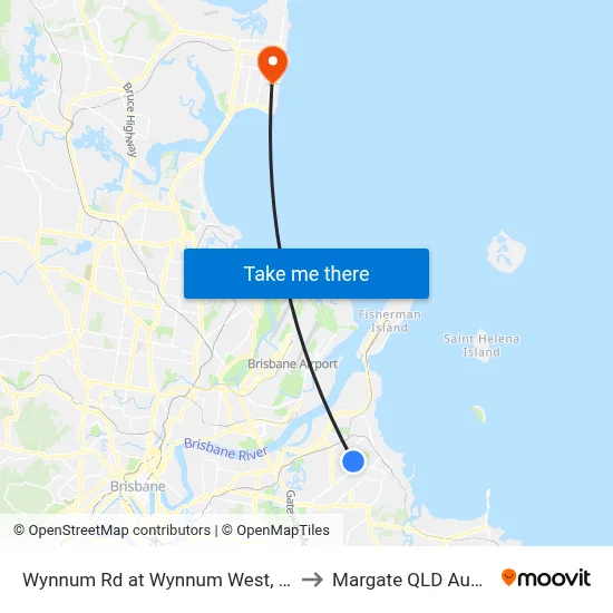 Wynnum Rd at Wynnum West, Stop 55 to Margate QLD Australia map