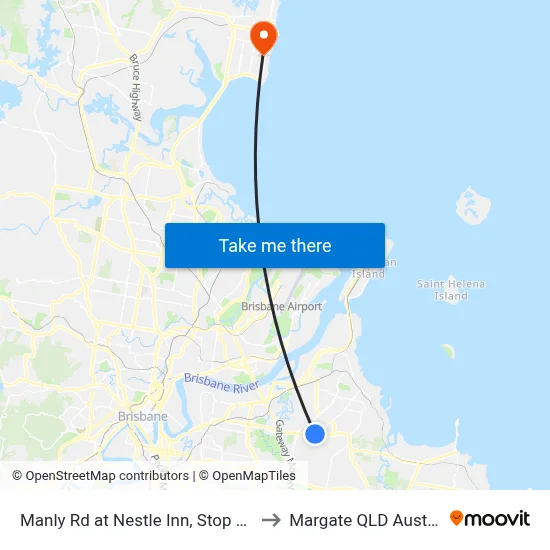 Manly Rd at Nestle Inn, Stop 52/46 to Margate QLD Australia map