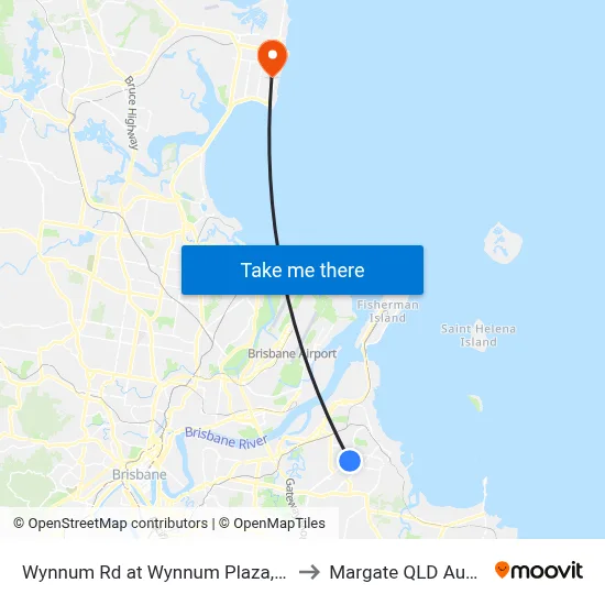 Wynnum Rd at Wynnum Plaza, Stop 58 to Margate QLD Australia map