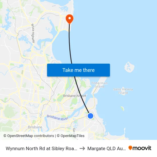 Wynnum North Rd at Sibley Road, Stop 38 to Margate QLD Australia map