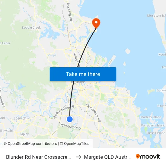 Blunder Rd Near Crossacres St to Margate QLD Australia map