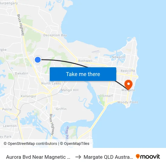 Aurora Bvd Near Magnetic Tce to Margate QLD Australia map