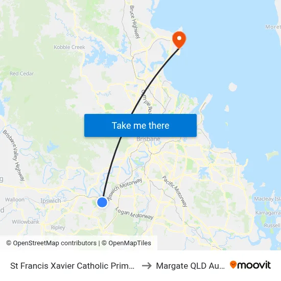 St Francis Xavier Catholic Primary School to Margate QLD Australia map