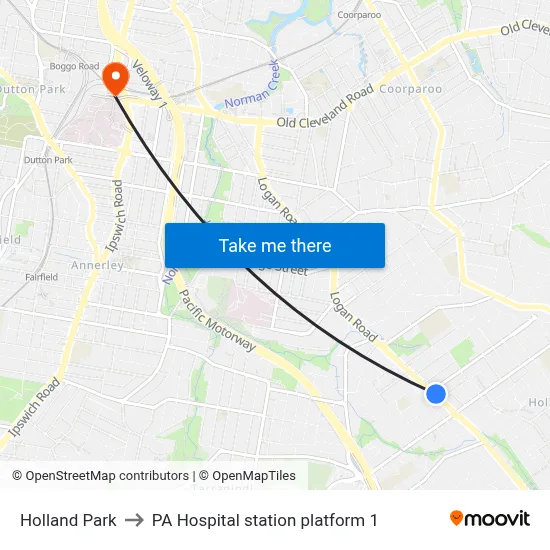 Holland Park to PA Hospital station platform 1 map