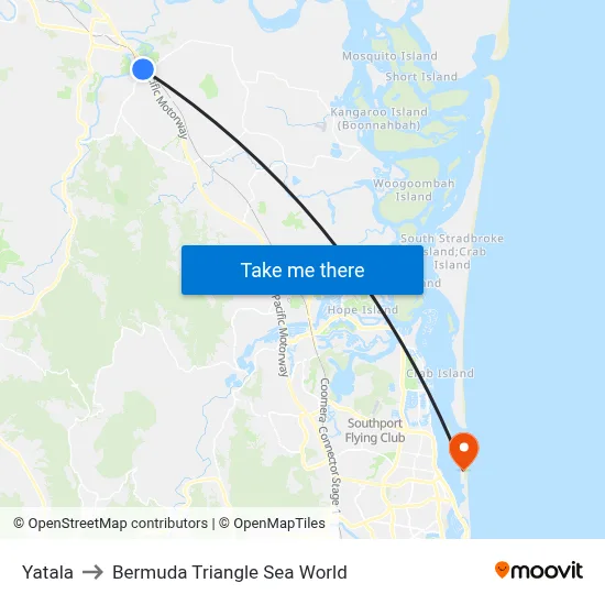 Yatala to Bermuda Triangle Sea World map