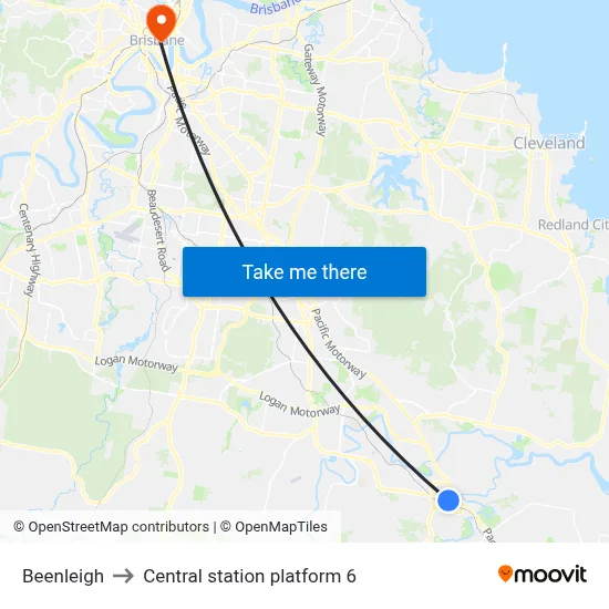 Beenleigh to Central station platform 6 map