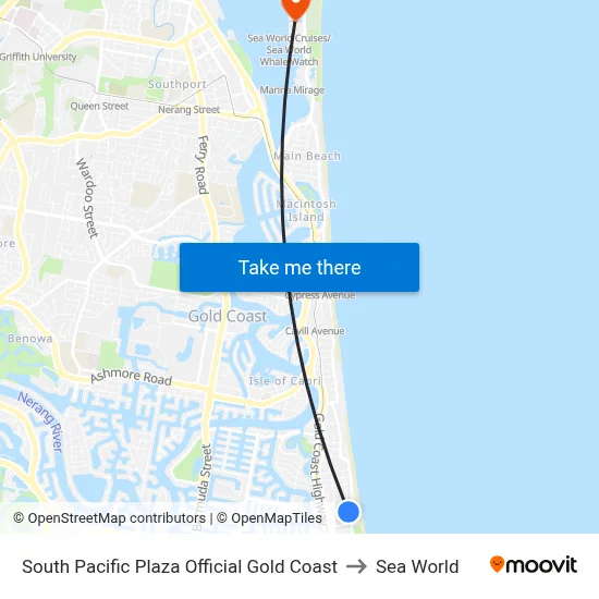 South Pacific Plaza Official Gold Coast to Sea World map