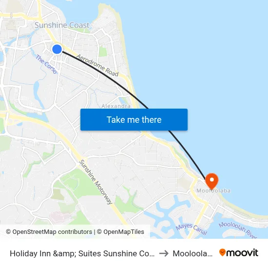 Holiday Inn &amp; Suites Sunshine Coast by IHG, Maroochydore to Mooloolaba Beach map