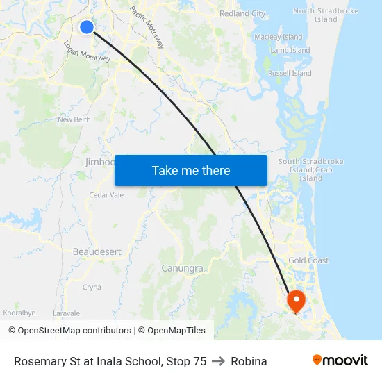 Rosemary St at Inala School, Stop 75 to Robina map