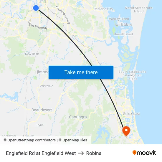 Englefield Rd at Englefield West to Robina map