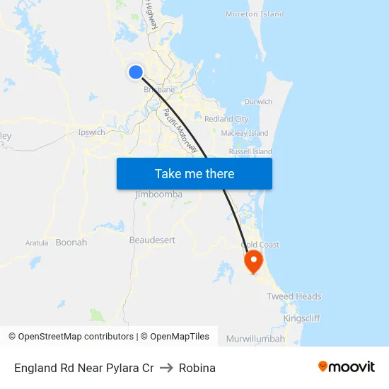 England Rd Near Pylara Cr to Robina map