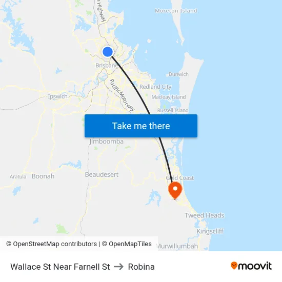 Wallace St Near Farnell St to Robina map