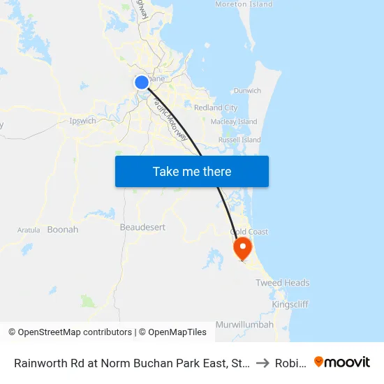 Rainworth Rd at Norm Buchan Park East, Stop 12 to Robina map