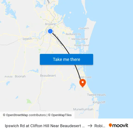 Ipswich Rd at Clifton Hill Near Beaudesert Rd to Robina map