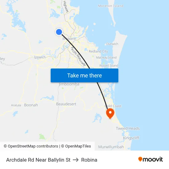Archdale Rd Near Ballylin St to Robina map