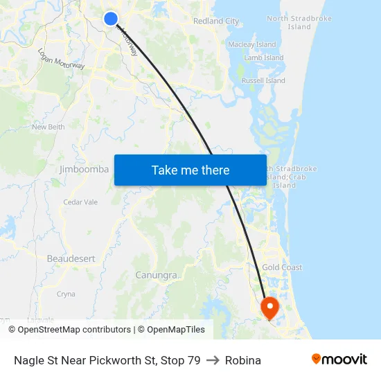 Nagle St Near Pickworth St, Stop 79 to Robina map