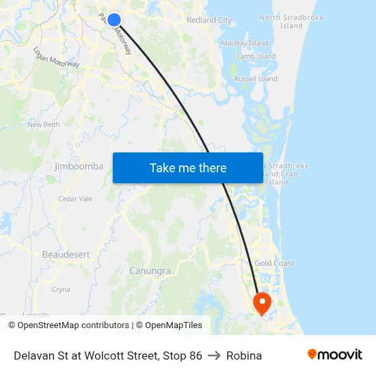 Delavan St at Wolcott Street, Stop 86 to Robina map
