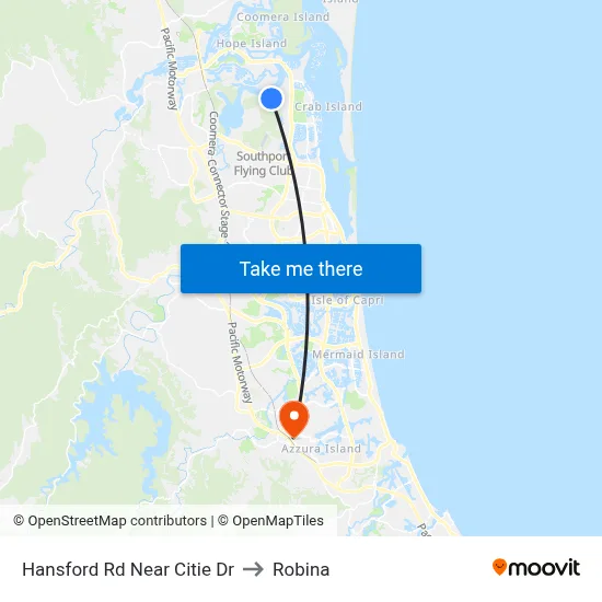 Hansford Rd Near Citie Dr to Robina map