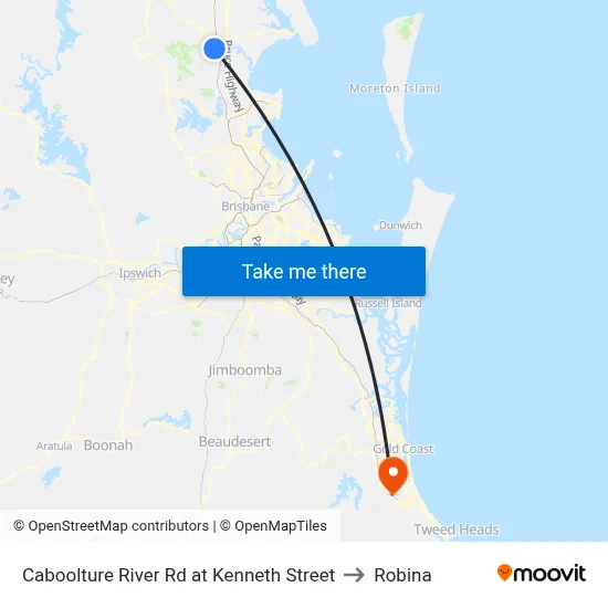 Caboolture River Rd at Kenneth Street to Robina map