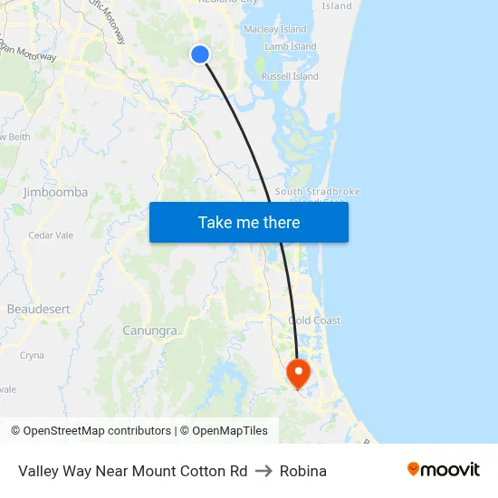 Valley Way Near Mount Cotton Rd to Robina map