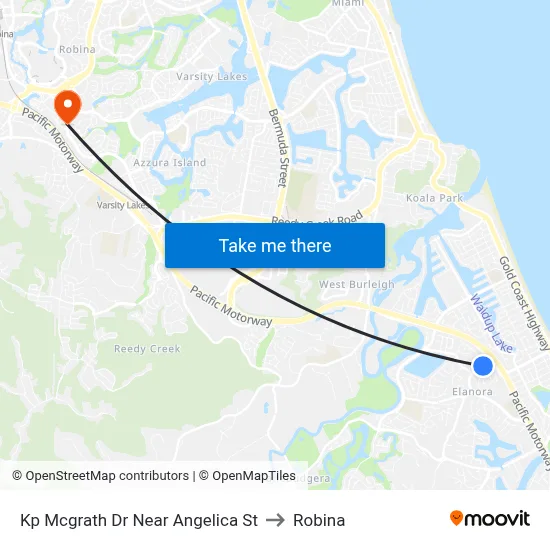 Kp Mcgrath Dr Near Angelica St to Robina map