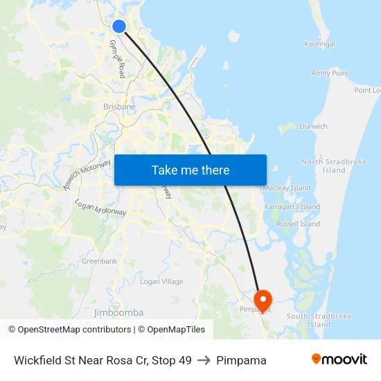 Wickfield St Near Rosa Cr, Stop 49 to Pimpama map