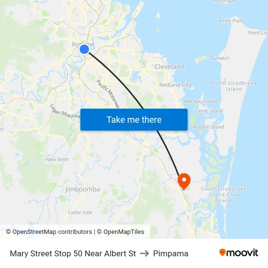 Mary Street Stop 50 Near Albert St to Pimpama map