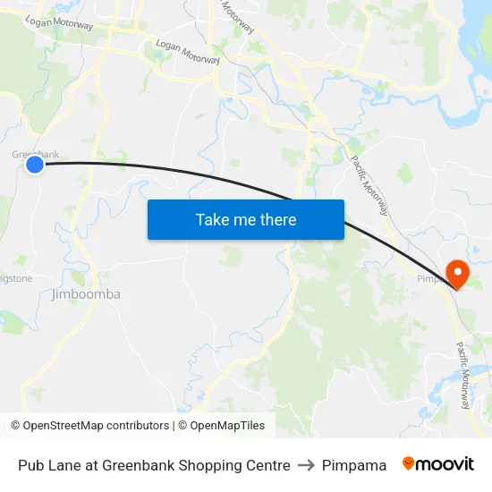 Pub Lane at Greenbank Shopping Centre to Pimpama map