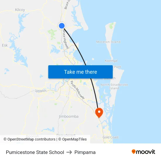 Pumicestone State School to Pimpama map