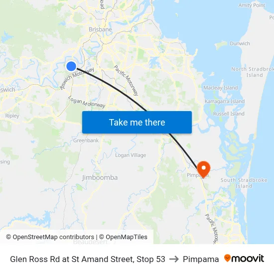 Glen Ross Rd at St Amand Street, Stop 53 to Pimpama map
