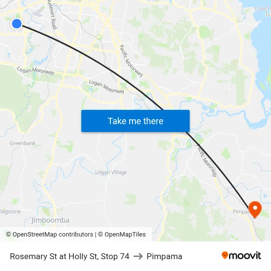 Rosemary St at Holly St, Stop 74 to Pimpama map