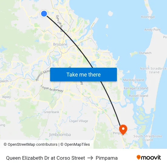 Queen Elizabeth Dr at Corso Street to Pimpama map