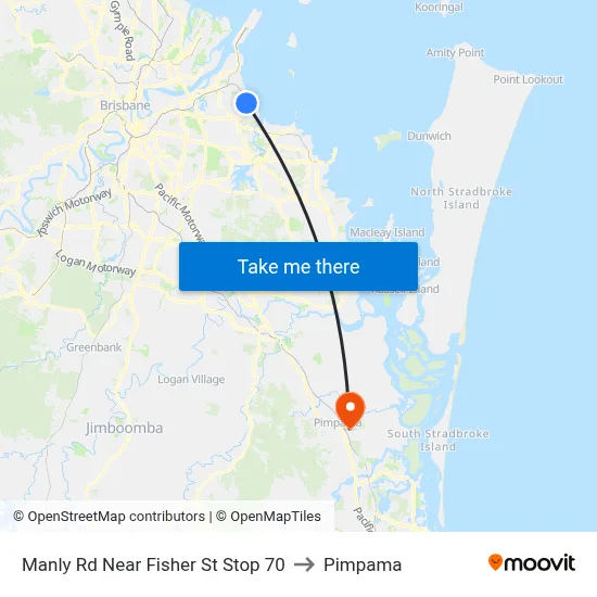 Manly Rd Near Fisher St Stop 70 to Pimpama map