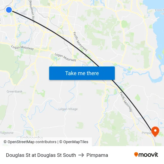 Douglas St at Douglas St South to Pimpama map