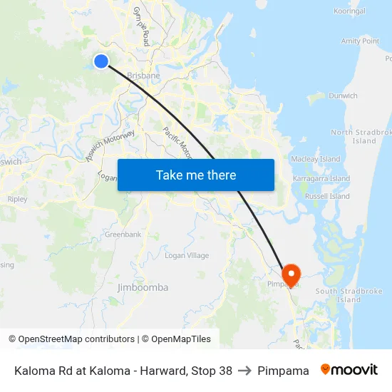 Kaloma Rd at Kaloma - Harward, Stop 38 to Pimpama map