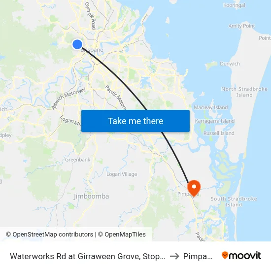 Waterworks Rd at Girraween Grove, Stop 21 to Pimpama map