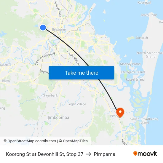 Koorong St at Devonhill St, Stop 37 to Pimpama map