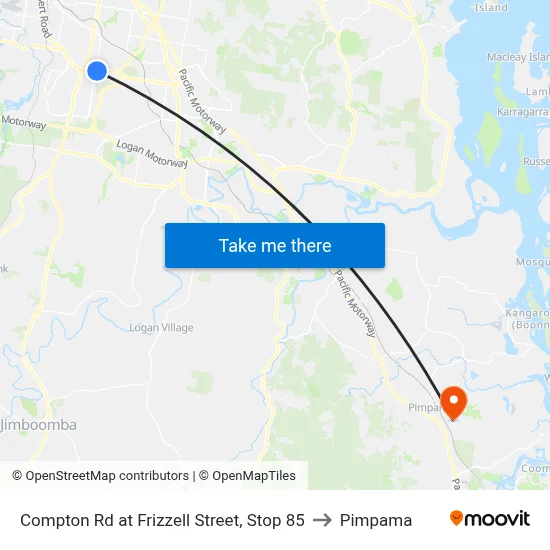 Compton Rd at Frizzell Street, Stop 85 to Pimpama map