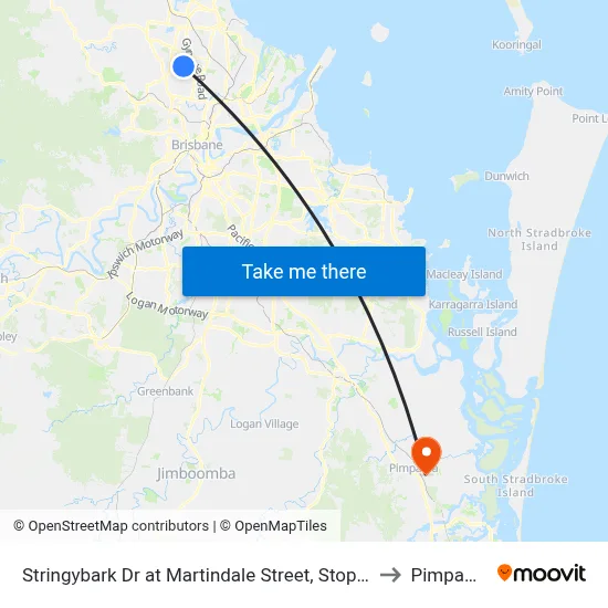 Stringybark Dr at Martindale Street, Stop 47 to Pimpama map