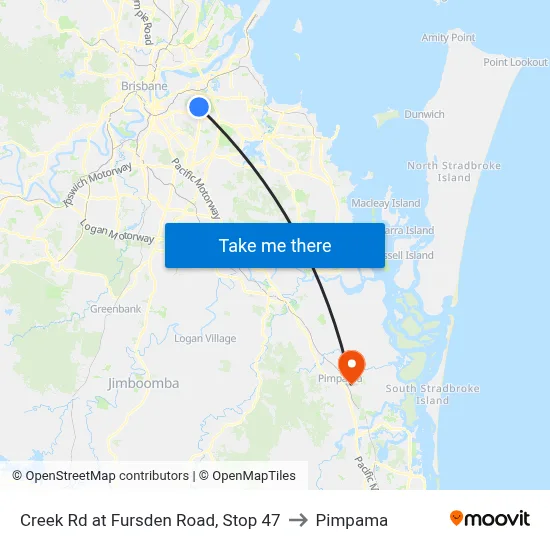Creek Rd at Fursden Road, Stop 47 to Pimpama map