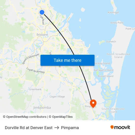 Dorville Rd at Denver East to Pimpama map