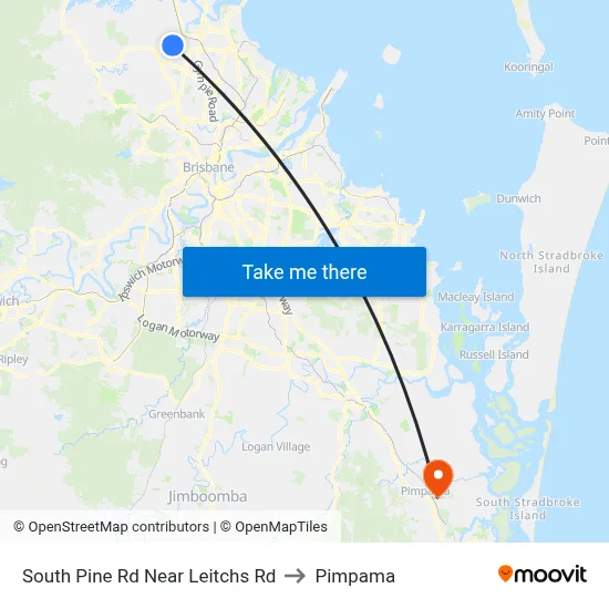 South Pine Rd Near Leitchs Rd to Pimpama map