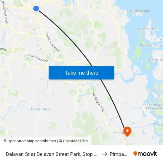 Delavan St at Delavan Street Park, Stop 85 to Pimpama map