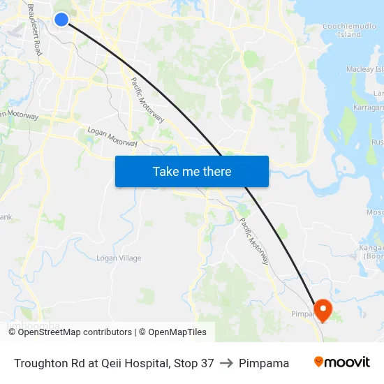 Troughton Rd at Qeii Hospital, Stop 37 to Pimpama map
