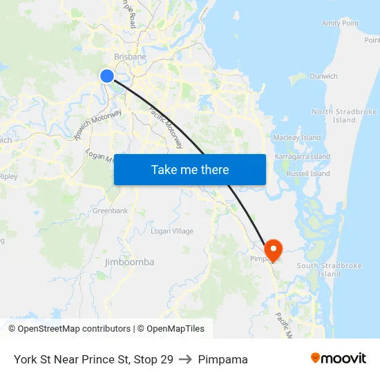 York St Near Prince St, Stop 29 to Pimpama map