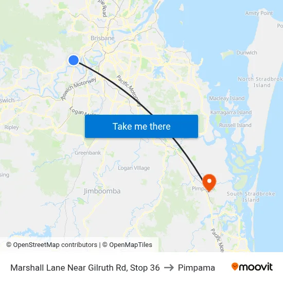 Marshall Lane Near Gilruth Rd, Stop 36 to Pimpama map