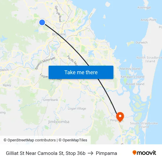 Gilliat St Near Camoola St, Stop 36b to Pimpama map