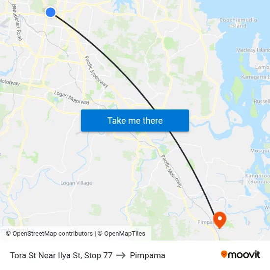 Tora St Near Ilya St, Stop 77 to Pimpama map